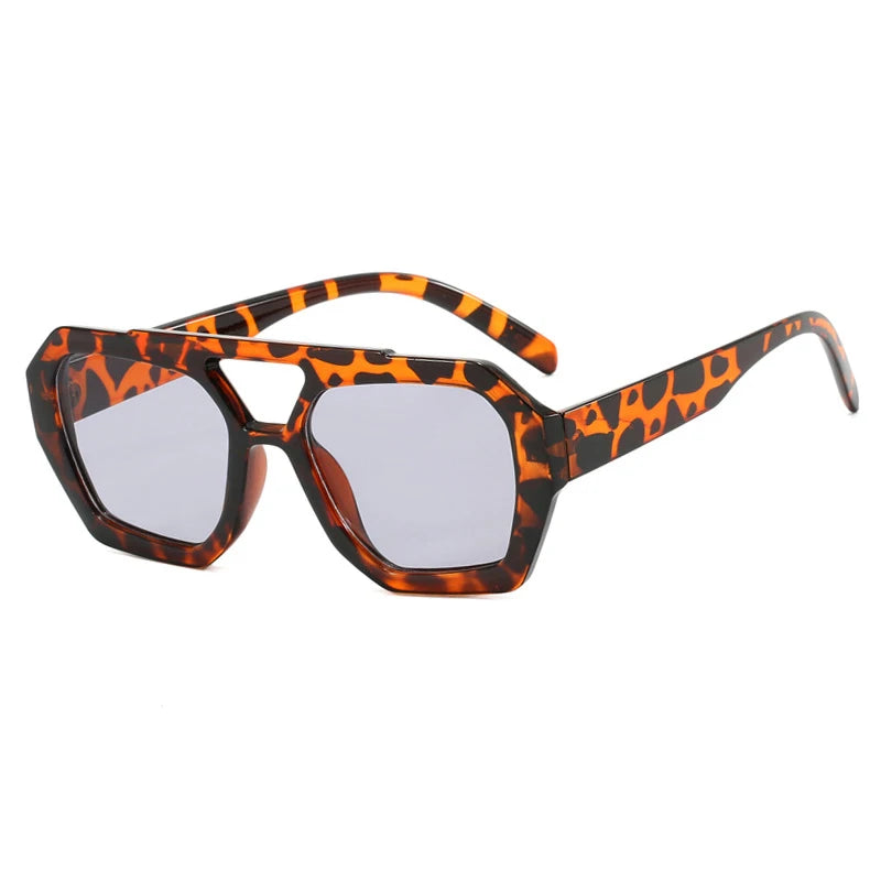 Unisex Vintage Square Sunglasses