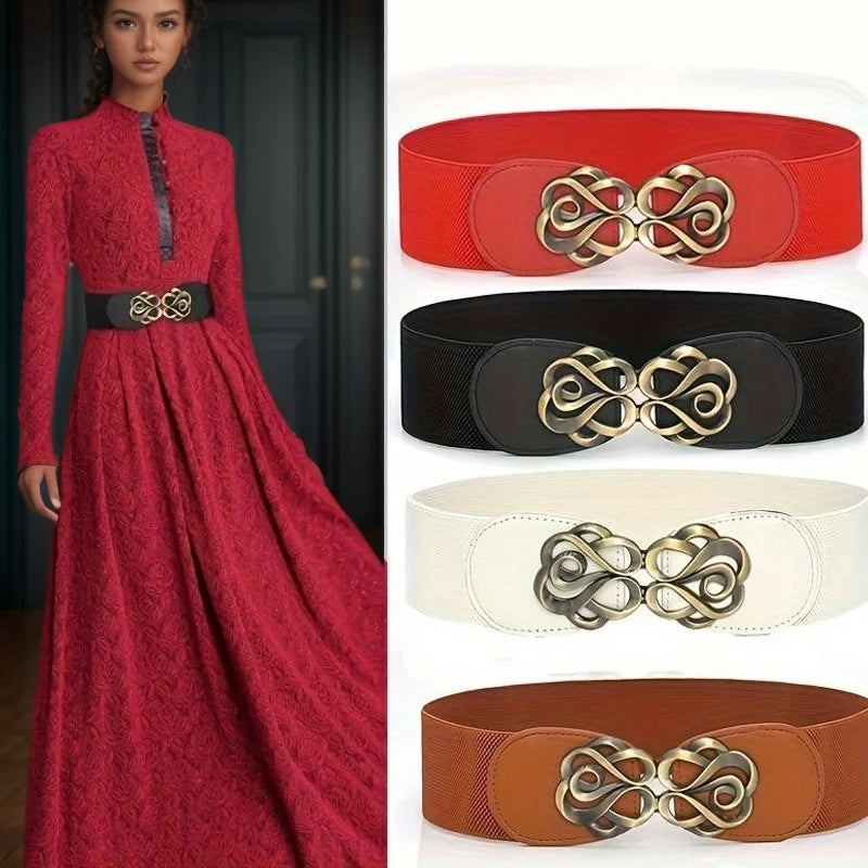 Women’s Elastic Waist Belt – Simple Fashion Buckle