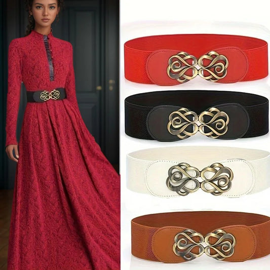 Women’s Elastic Waist Belt – Simple Fashion Buckle