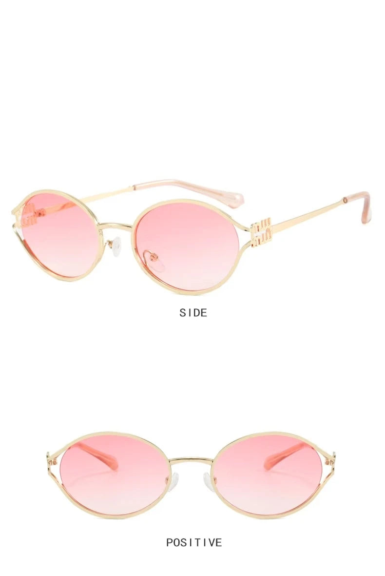 Unisex Designer Metal Sunglasses