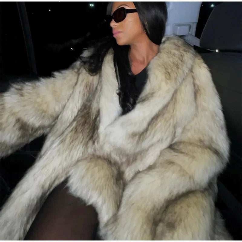 Women’s Luxury Faux Fur Coat