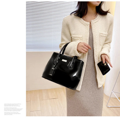 Women’s Patent Leather Shoulder Tote