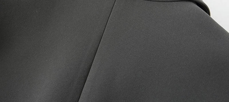 Women’s Black Single-Button Blazer – Loose Fit Office & Streetwear.