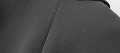 Women’s Black Single-Button Blazer – Loose Fit Office & Streetwear.