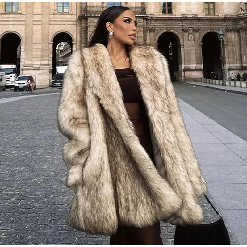 Women’s Luxury Faux Fur Coat