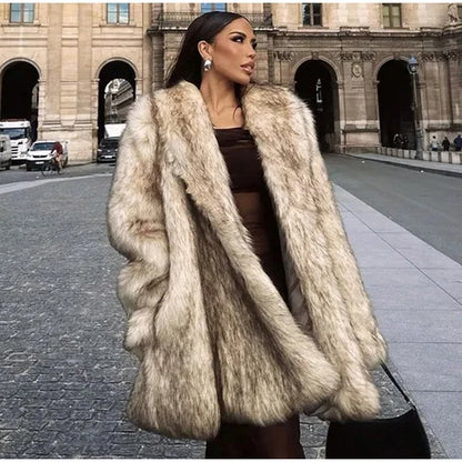 Women’s Luxury Faux Fur Coat
