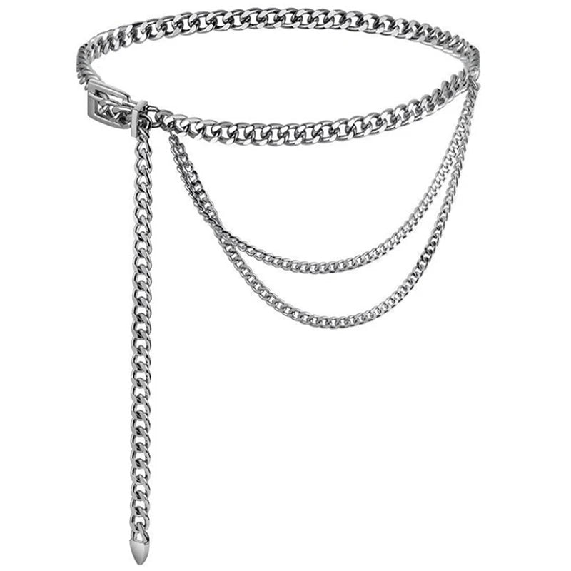 Women’s Multi-Layer Metal Chain Waist Belt