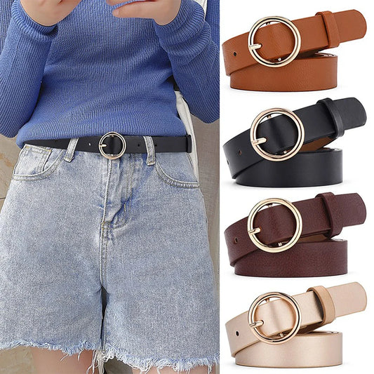 Women’s Round PU Belt – Vintage