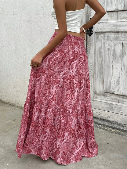 Women’s Elastic Waist A-Line Skirt
