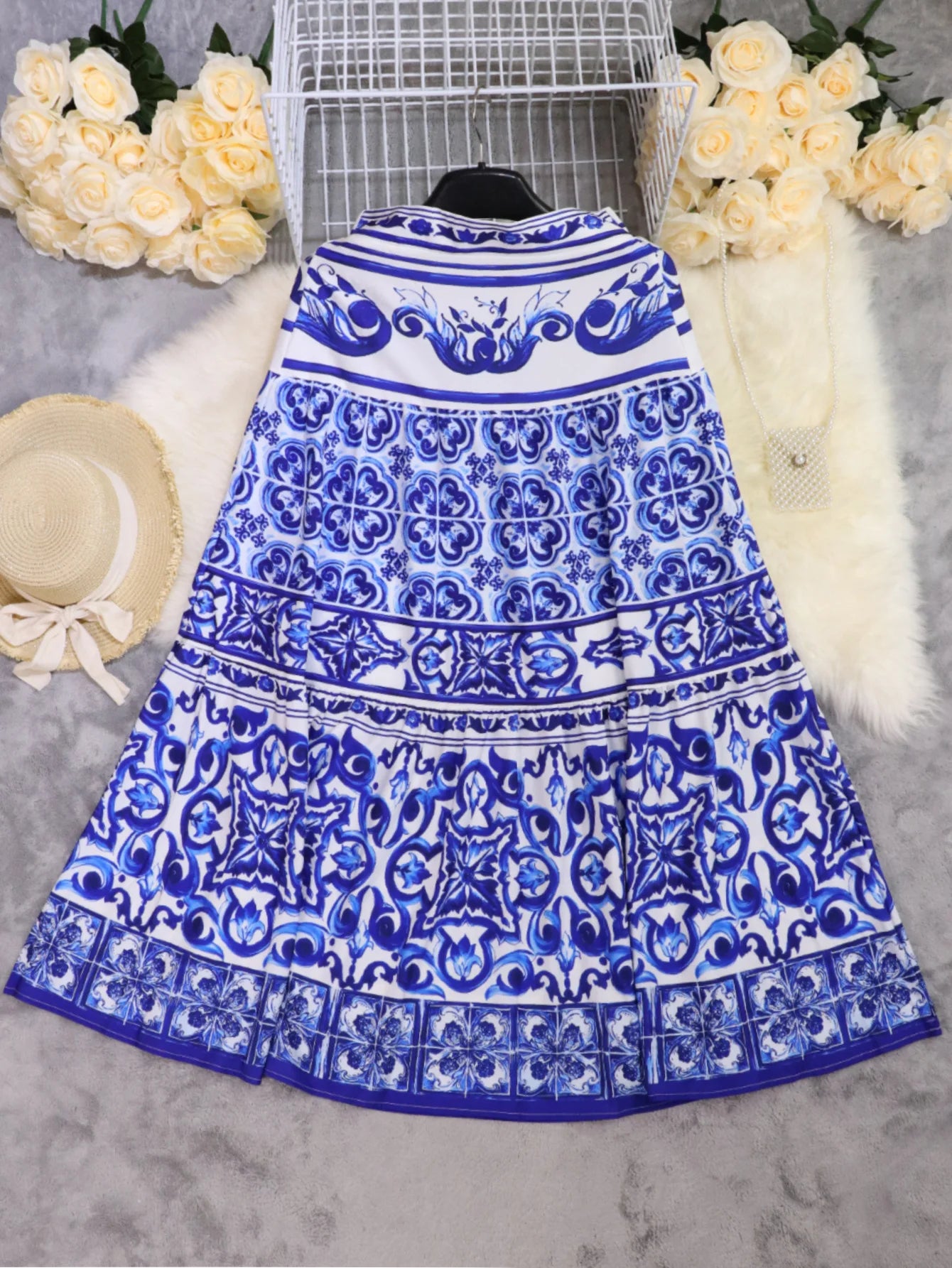 Women’s High-Waist Floral Maxi Skirt