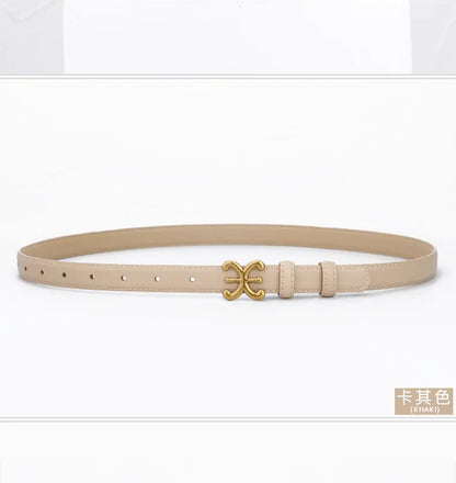 Women’s Luxury Leather Belt with Metal Buckle