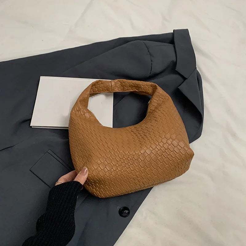 Women’s Woven PU Leather Handbag