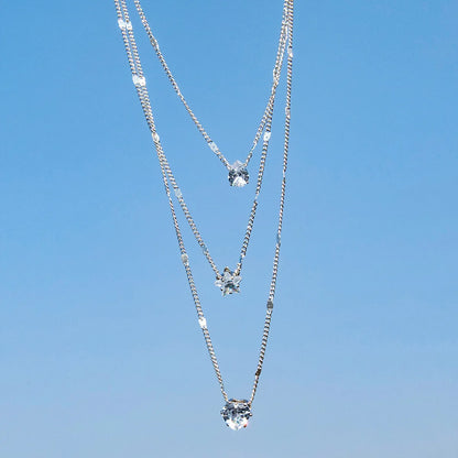 Women’s Multilayer Zircon Pendant Necklace