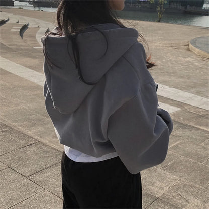 Women’s Retro Oversized Zip-Up Hoodie