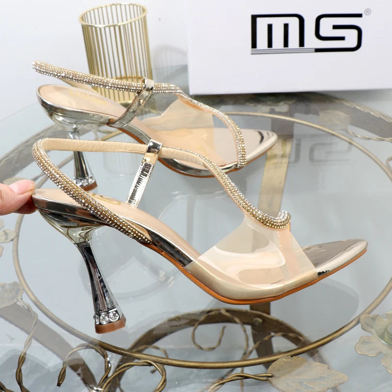 Women’s Stiletto Rhinestone Sandals