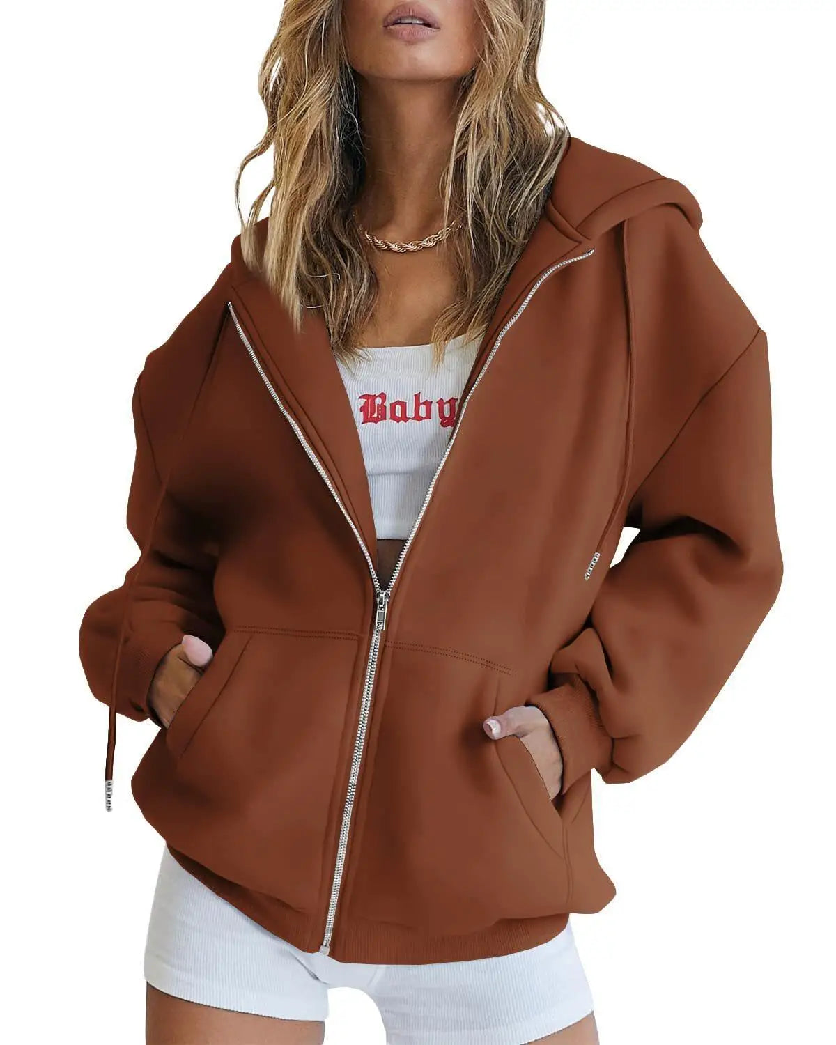 Women’s Oversized Zip-Up Hoodie