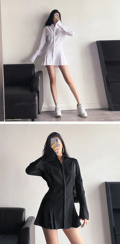 Blouses or Tops for Woman Cotton Black Beautiful Fashion Long Sleeve Cool Luxury White Sexy Women's Buttoned Shirt Aesthetic New