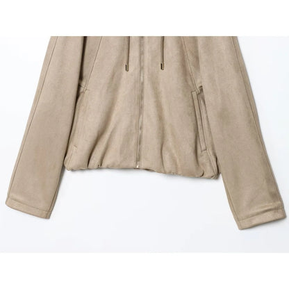 Women’s Hooded Suede Jacket