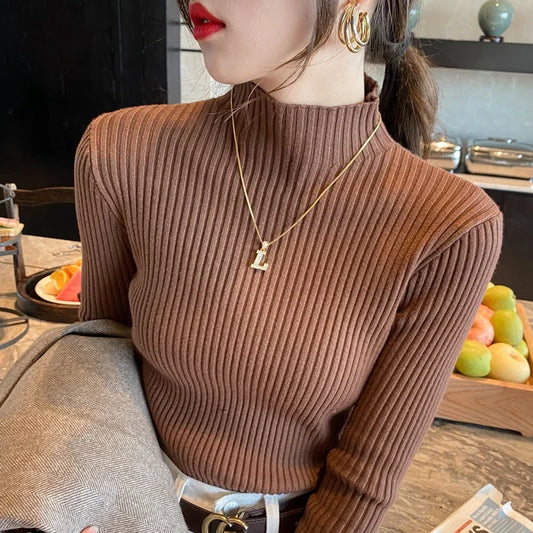 Sweater Women Autumn Winter Long Sleeve Knitted Women Sweater Pullover Slim Knit Sweater Women Tops Blusas Mujer De Moda J996