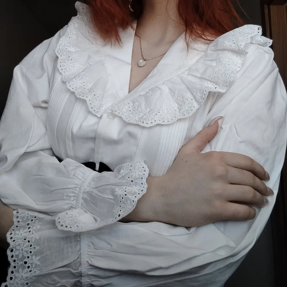 Women Blouse Female Shirt Summer Womens Blouses Spring Maxi Blusas Casual Elegant Vintage Long Sleeve Cotton Oversize Loose