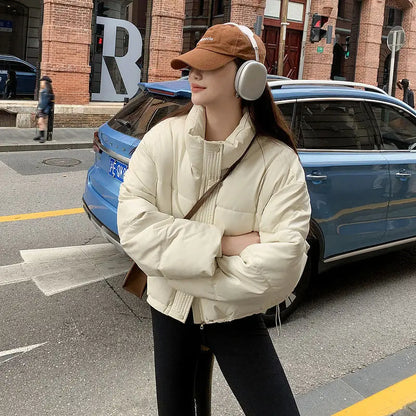 Women’s Short PU Leather Padded Jacket