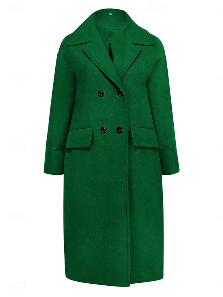 Women’s Woolen Winter Coat with Pockets
