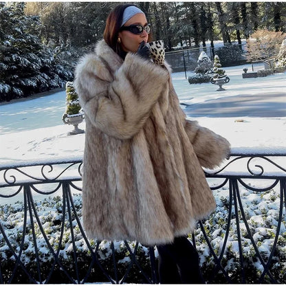 Women’s Luxury Faux Fur Coat