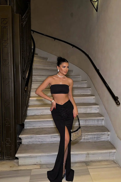Women’s High-Waist Split Skirt – Summer Streetwear