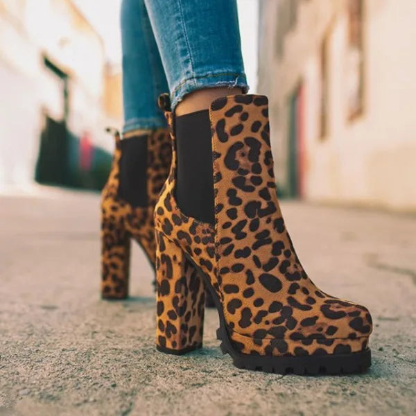 Women’s Chunky Heel Open-Toe Ankle Boots
