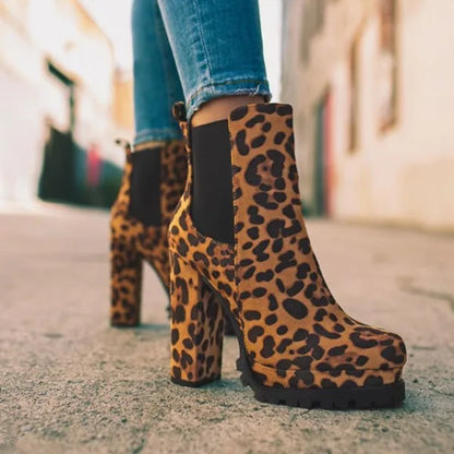 Women’s Chunky Heel Open-Toe Ankle Boots