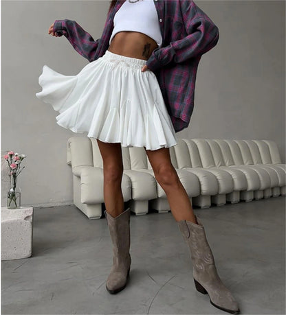 Women’s High-Waist Ruffle Mini Skirt