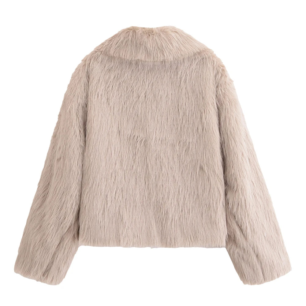 Women’s Plush Lapel Jacket