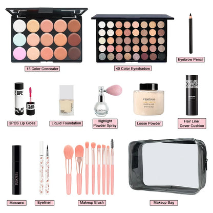 All-in-One Women’s Makeup Kit – Eyes, Lips & Face