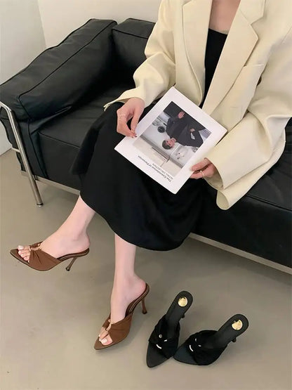 Women’s Open-Toe High Heel Slippers