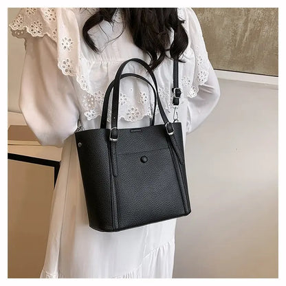 Women’s Designer Leather Handbag – Gold Accent