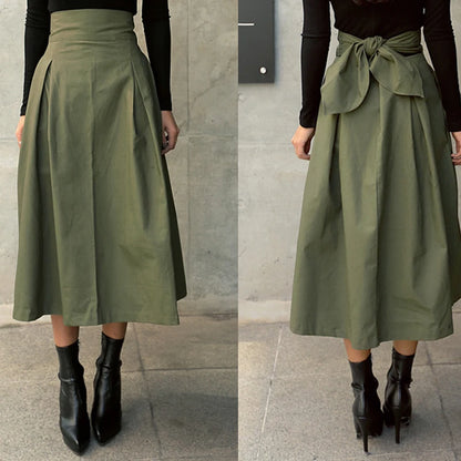 Women’s High-Waist Swing Skirt – Korean Fashion
