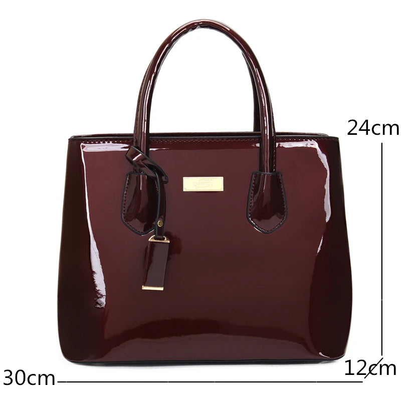 Women’s Patent Leather Shoulder Tote