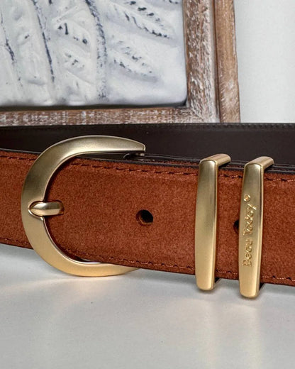 Women’s Leather Gold Buckle Belt