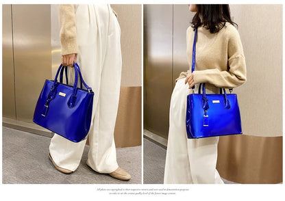 Women’s Patent Leather Shoulder Tote
