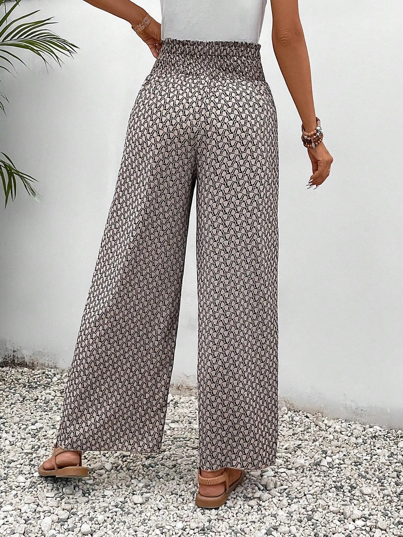 Women’s Summer Floral Wide-Leg Skirt Pants – Fashionable Trousers