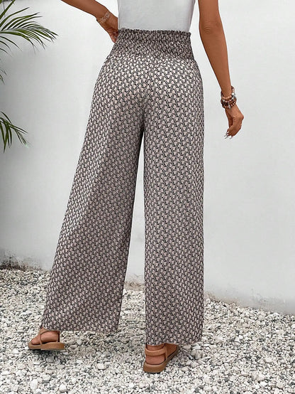 Women’s Summer Floral Wide-Leg Skirt Pants – Fashionable Trousers