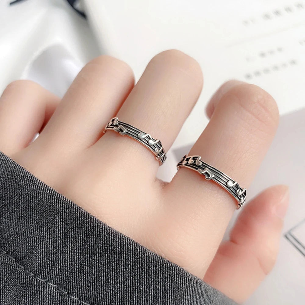 Women’s Music Note Stainless Steel Ring
