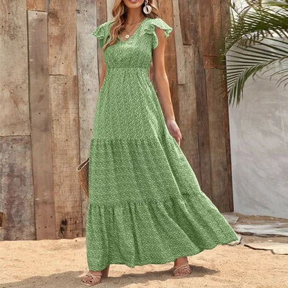 Women’s V-Neck Printed Dress