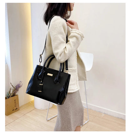 Women’s Patent Leather Shoulder Tote