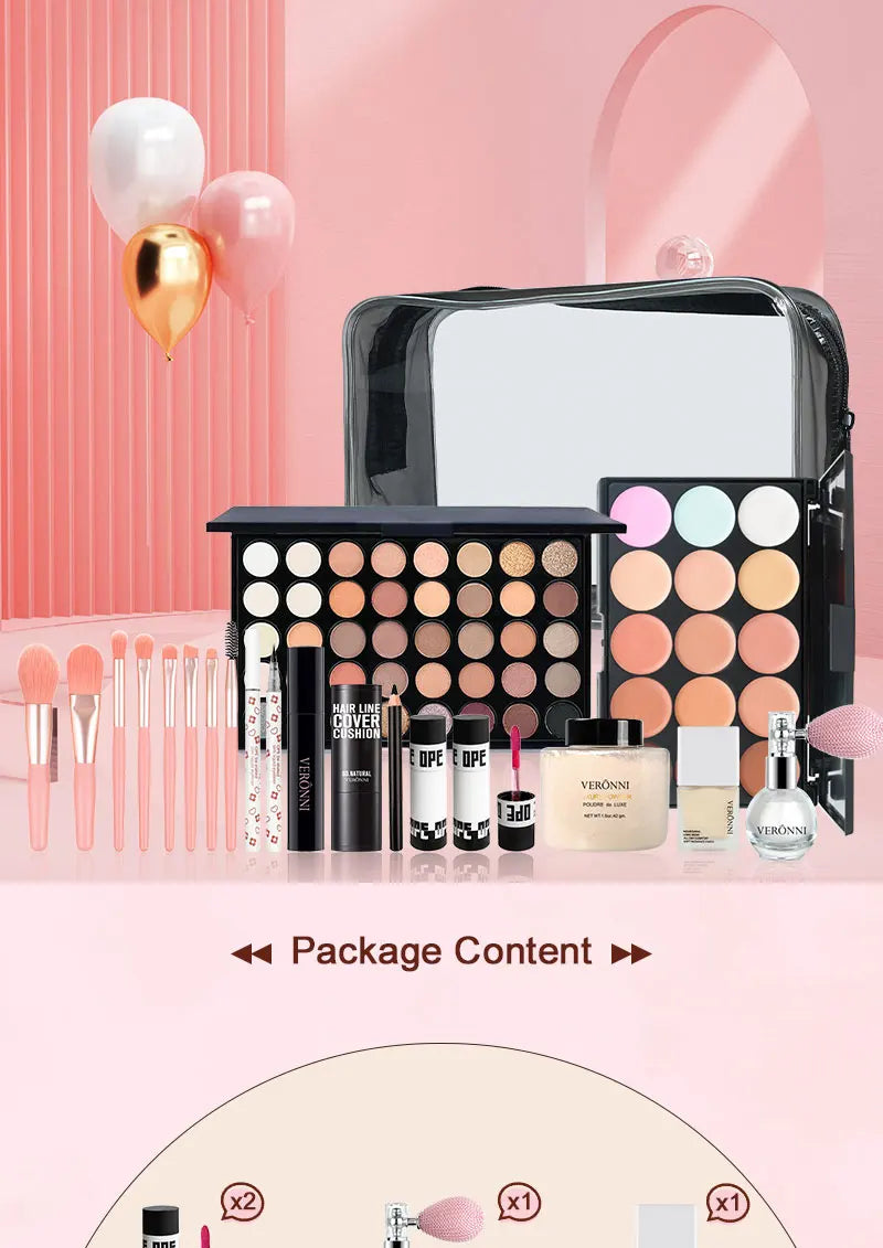 All-in-One Women’s Makeup Kit – Eyes, Lips & Face