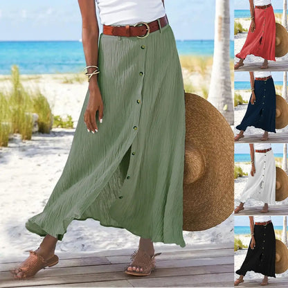 Women’s Cotton Linen A-Line Skirt