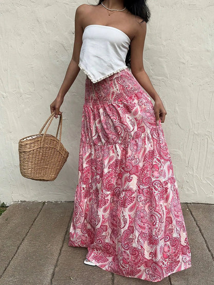 Women’s Elastic Waist A-Line Skirt