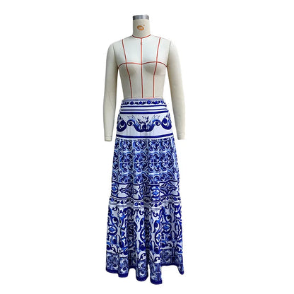 Women’s High-Waist Floral Maxi Skirt
