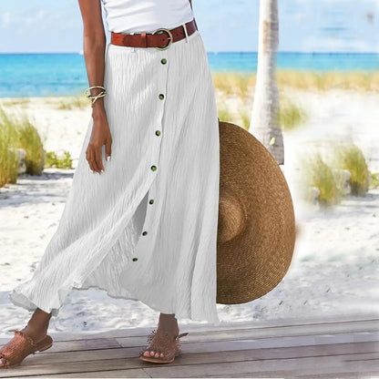 Women’s Cotton Linen A-Line Skirt