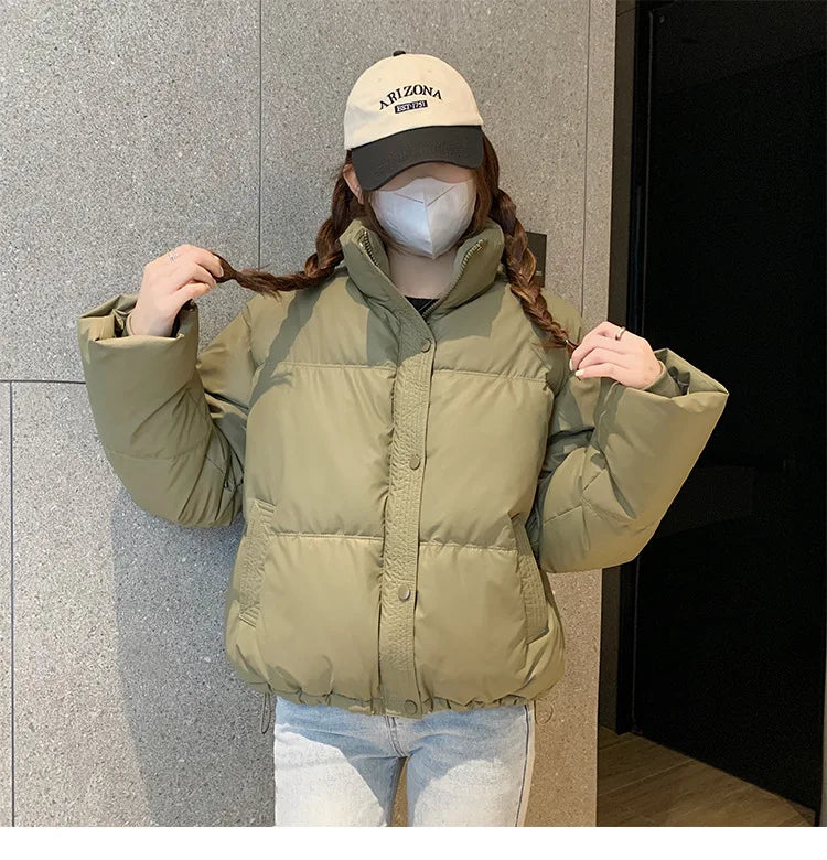 Women’s Short PU Leather Padded Jacket